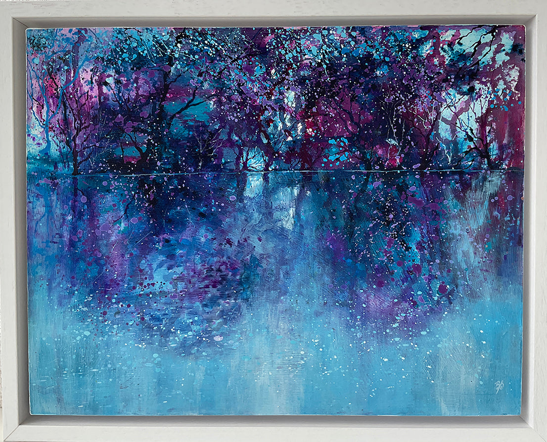 Bewitching Pool - mixed media painting - Beverley Perry Artist