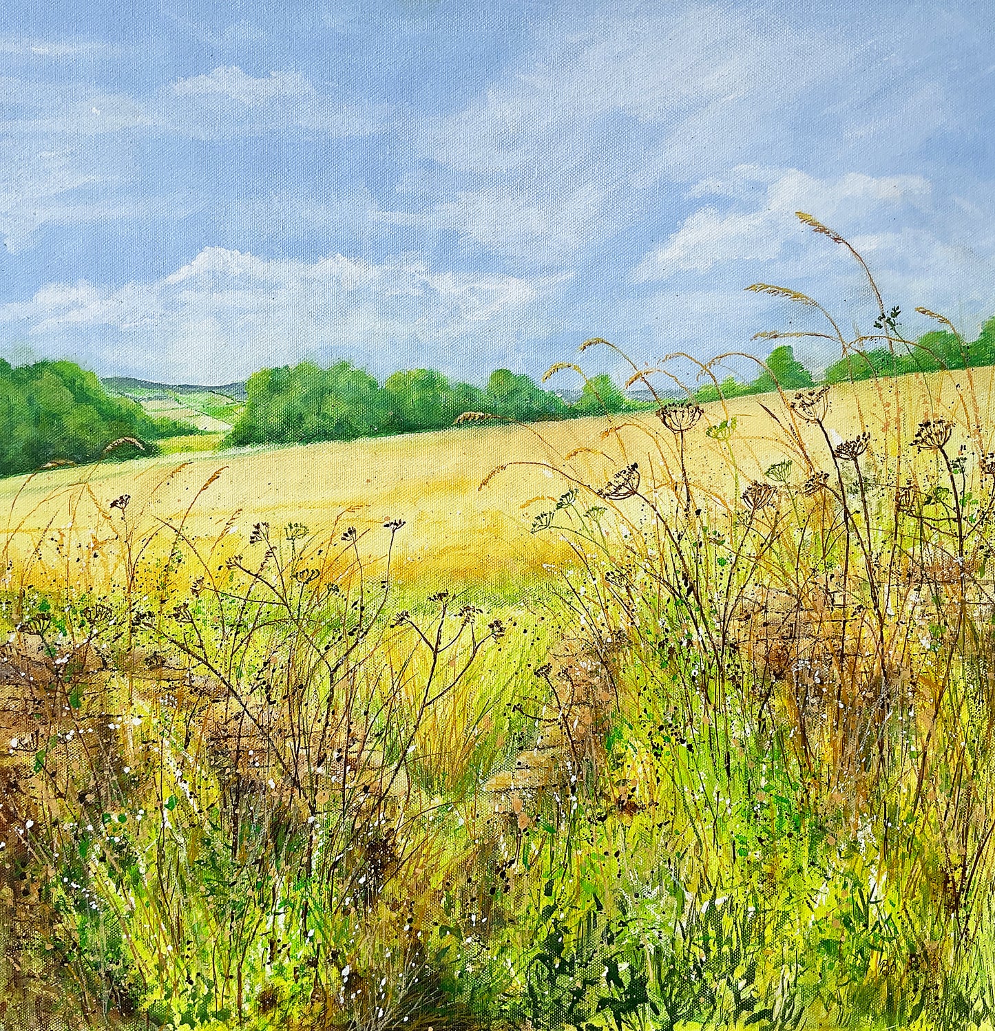 'Dancing Grasses' Original painting by Beverley Perry Artist