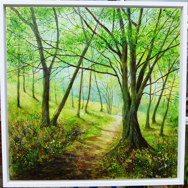 Forest Pathway - Mixed Media Painting - Beverley Perry Artist