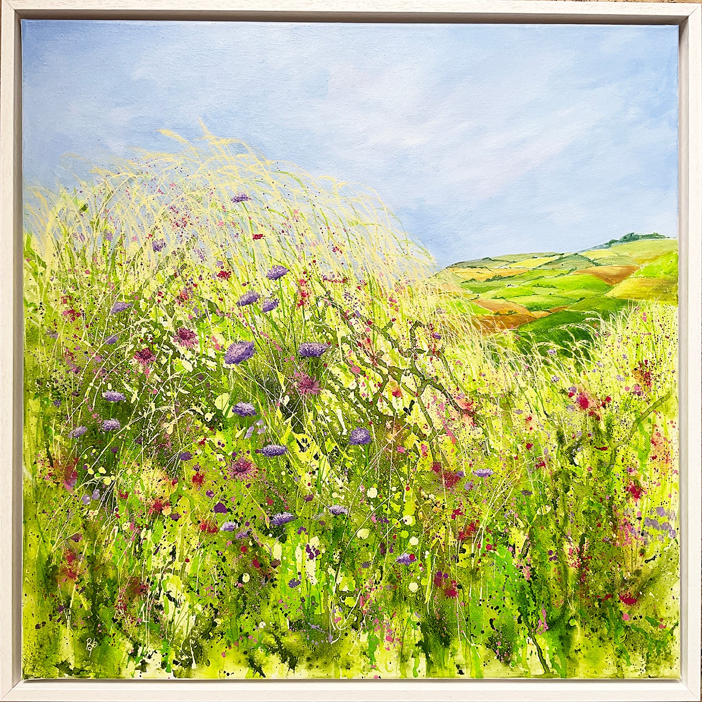 'Meadow Flowers' - Original mixed media painting - Beverley Perry Artist