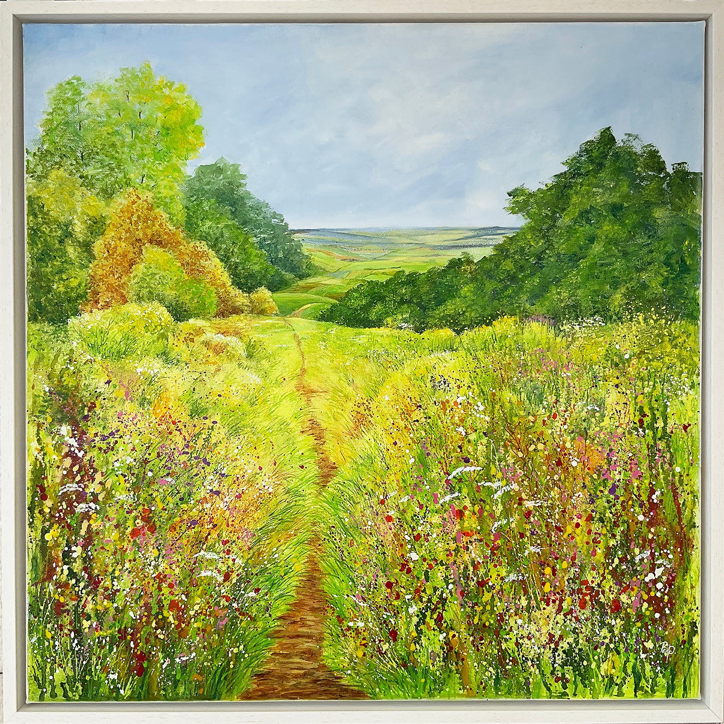 'Summer Walk' - Original Mixed Media Painting - Beverley Perry Artist