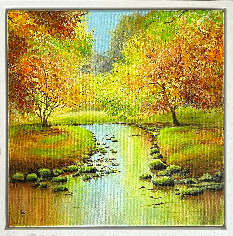 Autumn Stream - Mixed Media - Beverley Perry Artist