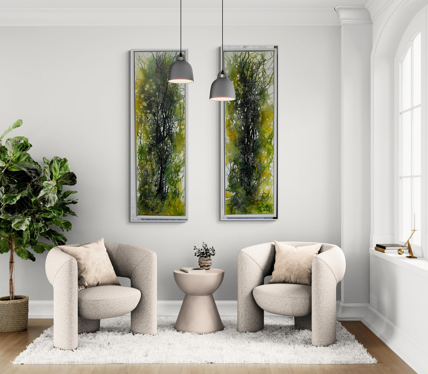 'Tangled and Untamed' -Original paintings - Beverley Perry Artist