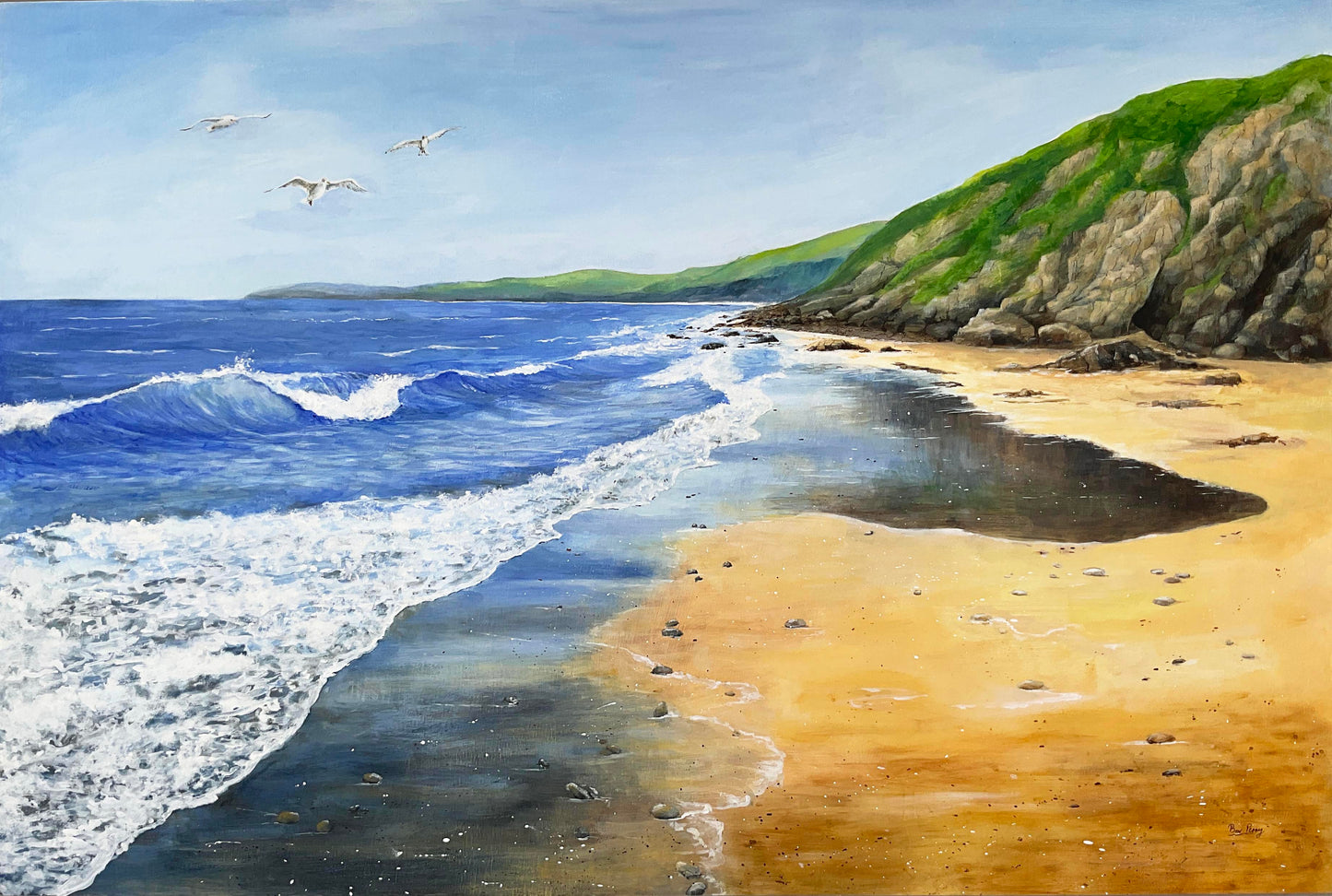 "Call to the Sea" Original painting by Beverley Perry Artist