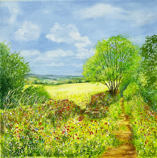 "Summer's Untamed joy" Original painting by Beverley Perry Artist